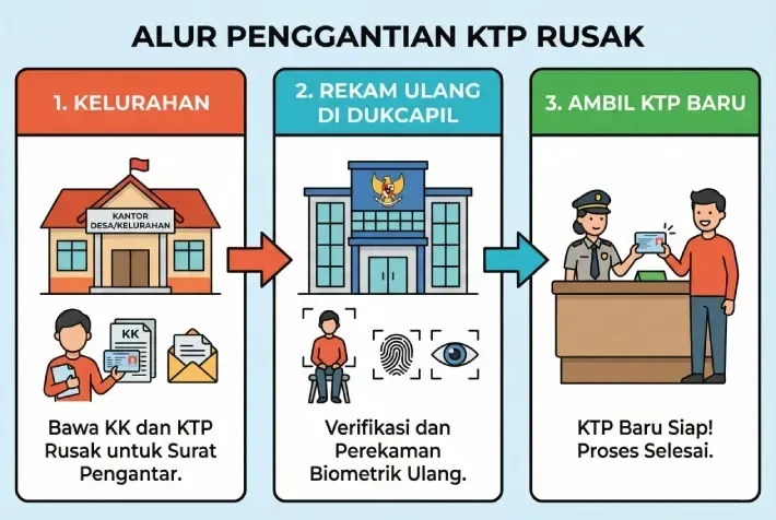 alur diagram sederhana yang menunjukkan 3 langkah