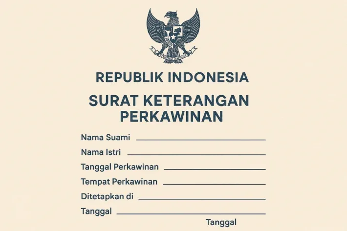 dokumen pernikahan resmi untuk legalitas