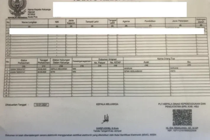 kehilangan kartu keluarga (1)